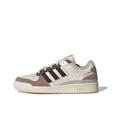 Adidas Originals FORUM Амортизация Устойчивый к истиранию Легкий Низкий Топ Скейтборд Кроссовки Женские Белые Коричневые