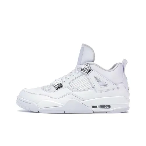 Jordan Air Jordan 4 Retro Pure Money MID Топ Винтажные баскетбольные кроссовки Мужской Чисто белый Выпуск 2017 года