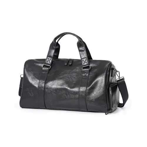 CMLZIUA Кожа Спортивный Сумка Большая Унисекс Черный ПУ (полиуретан) Черный Нейлон Ткань
