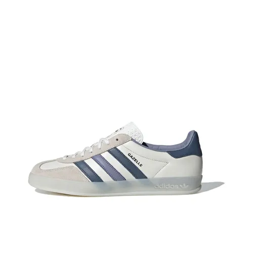 Adidas Originals GAZELLE INDOOR Амортизация Износостойкие Низкие Кроссовки для скейтбординга Унисекс Белый Синий