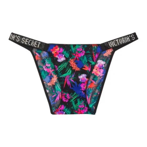 Victoria's Secret Стринг Женские 1 Пачка Смешанные Цвета Тропический Принт