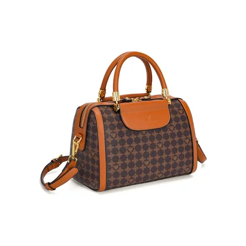 LUCKY DIAMOND PVC Сумка Женская Кофейного Хаки цвета