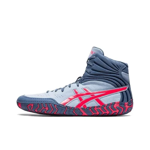 Asics Aggressor 5 Износостойкий и Легкий MID Тренировочные Кроссовки Мужские Синие