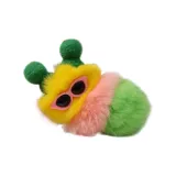 Милый кулон в виде гусеницы - желтый, розовый и зеленый