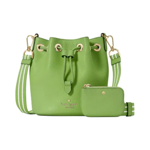 Kate Spade Галька Кожа Сумка-ведро Сумка через плечо Мини Женская Призрачно-зеленый