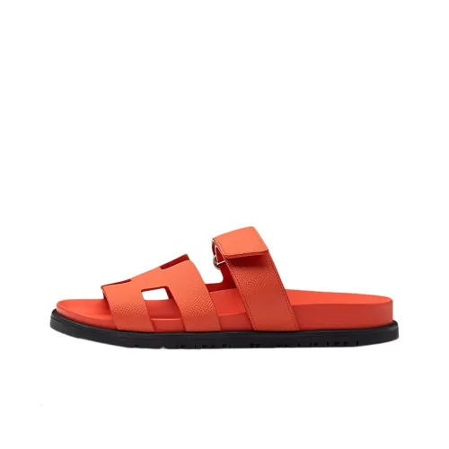 HERMES Слипоны Orange Men's