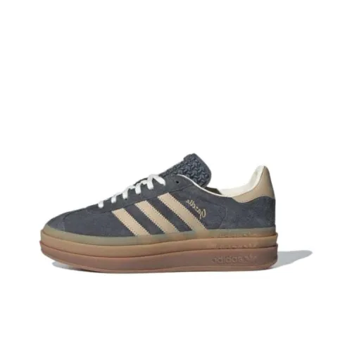 Adidas Originals GAZELLE BOLD Скейтборд Кроссовки Низкие Серый Коричневый Женский