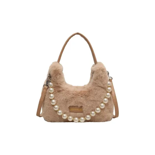 JANE KLAIN ПУ (полиуретан) Текстильная смесь Портативная сумка через плечо Сумка обычного размера Женская Экрю хаки