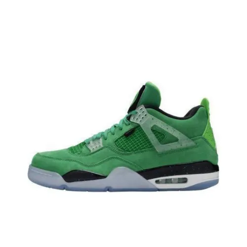 Jordan Air Джордан 4 Ретро Wahlburgers Противоскользящие Высокие Топы Винтажные Баскетбольные Кроссовки Мужские Зеленые