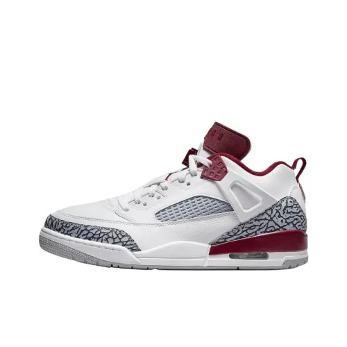 Джордан Spizike Low Slip-Resistant Low Top Винтажные Баскетбольные Кроссовки Мужские Белый Красный