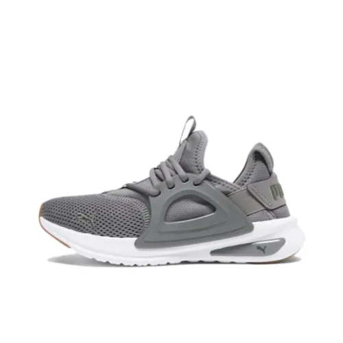 PUMA Enzo Амортизация Износостойкие Низкие Кроссовки для Бега Женские Темно-Серый