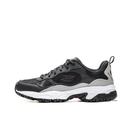 Skechers Низкий топ массивные кроссовки мужской черный серый