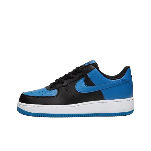 Nike Air Force 1 Slip Resistant Abrasion Resistant Низкий Топ Повседневная обувь Унисекс Синий Черный