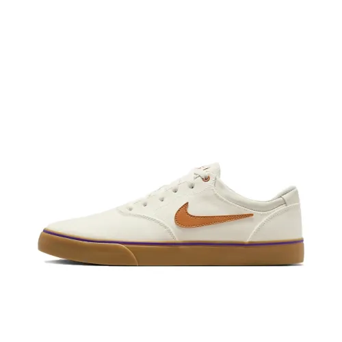 Nike SB Chron 2 Low Топ Скейтборд Кроссовки Унисекс Белый Коричневый