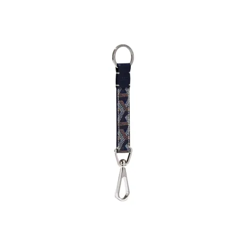 GOYARD Сумка с аксессуаром Keychain из холста и телячьей кожи унисекс морской синий