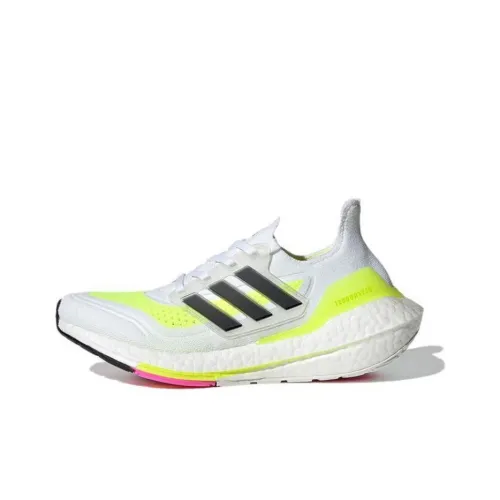 Adidas ULT Slip-resistant Abrasion-resistant Breathable Low-Top Casual Running Shoes Unisex White Yellow Adidas ULT Противоскользящий Устойчивый к истиранию Дышащий Низкий Топ Повседневные Беговые Кроссовки Унисекс Белый Желтый