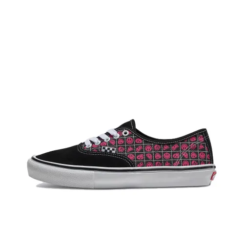 VANS Skate Authentic Y2K Амортизация Износостойкие Низкие Кроссовки для скейтбординга Унисекс Черные Красные