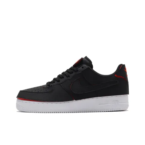 Nike Air FORCE 1 1 Покрытие Slip-Resistant Низкие Кроссовки для Скейтбординга Унисекс Черные Красные