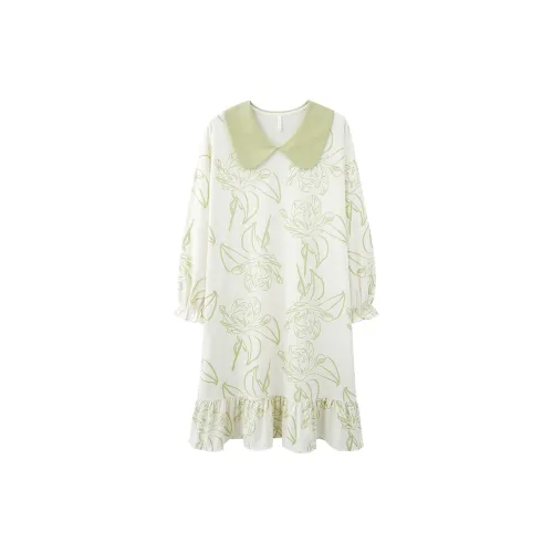 PBENO PD Ночная сорочка Женская Белая Зеленая