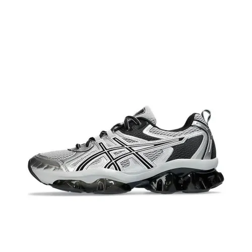 ASICS Гель Quantum KINETIC Дышащий MID Топ Повседневный Городской Коммутирование Беговые кроссовки Унисекс Серебристо-серый