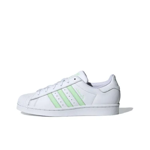 Adidas Originals SUPERSTAR LOW Скейтборд Кроссовки Женские Белый Зеленый