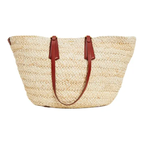 MaxMara Сумка-ведро из соломенной плетени плечевая сумка женская желтая табачного цвета