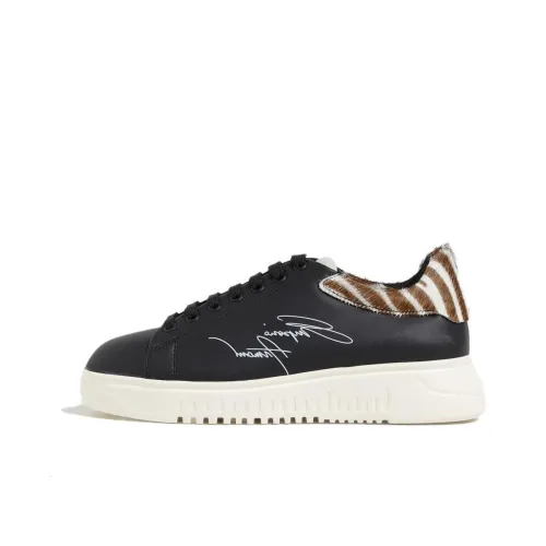 EMPORIO ARMANI Низкие кроссовки для скейтбординга женские черные