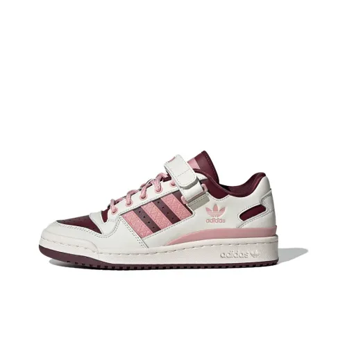 Adidas Originals FORUM Устойчивые к истиранию низкие кроссовки для скейтбординга Женские Белые Красные