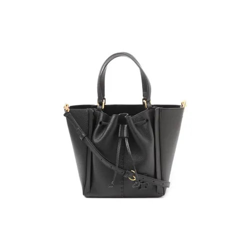 TORY BURCH McGraw Pebble Кожа Сумка-тоут Сумка для покупок Сумка через плечо Сумка Маленькая Женская Черная