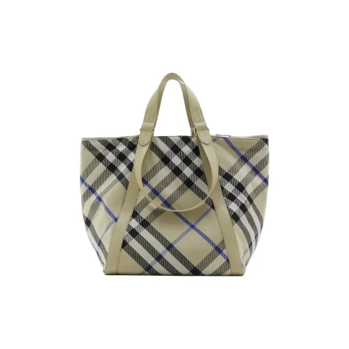Burberry Полиэстер и Хлопок Тоут Сумка Сумка для покупок Сумка через плечо Сумка унисекс Цвет моховый зеленый