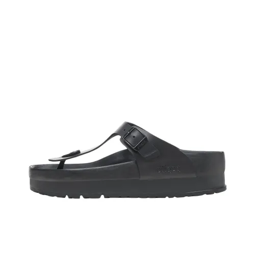 Birkenstock Gizeh Flex Platform Быстросохнущий Тихий Шлепанцы Женские Черный