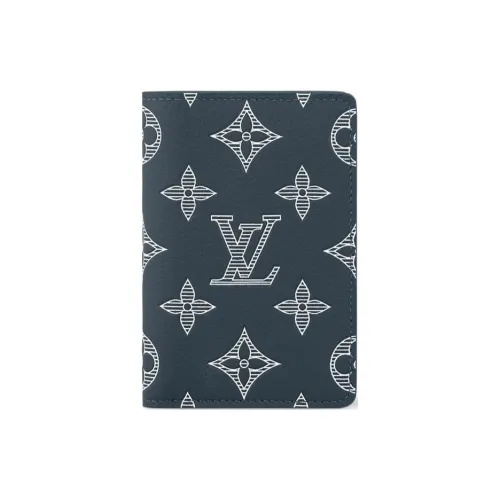 LOUIS VUITTON Кожа Кошелек Мужской Темно-синий