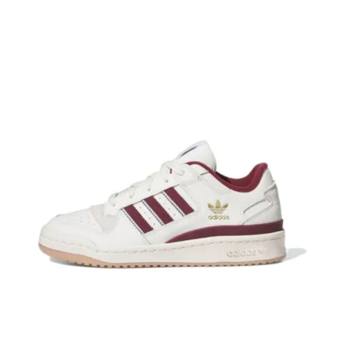 Adidas Originals Forum Abrasion Resistant Дышащий Низкий Топ Скейтборд Кроссовки Женские Белый Красный