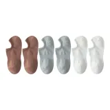 6 пар, Красно-коричневый X2 + Туманно-серый X2 + Облачный белый X2