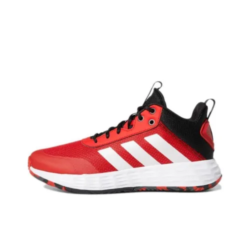Adidas OwnTheGame Slip Resistant Abrasion Resistant Низкий Топ Баскетбольные кроссовки для игры Мужской Красный