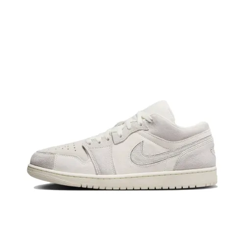 Jordan Air Jordan 1 Slip-resistant Abrasion-resistant Low Top Vintage Basketball Shoes Men's Ecru Джордан Эйр Джордан 1 Slip-resistant Abrasion-resistant Низкий Топ Винтажные Баскетбольные Кроссовки Мужские Экрю