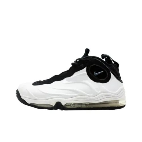 nike Total Air Foamposite Ma Амортизация Износостойкий MID Топ Винтажные баскетбольные кроссовки Унисекс Черный белый