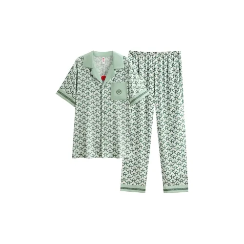FENTENG Пижамный комплект унисекс светло-зеленый