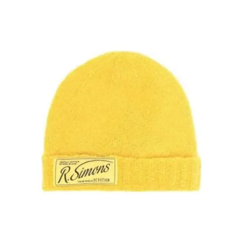 RAF SIMONS Mohair Beanies Men's Yellow
