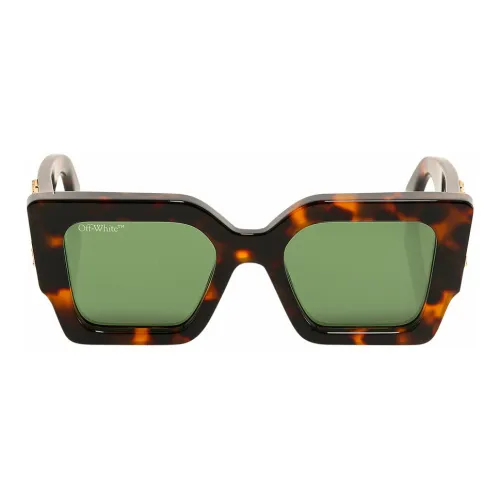 Off Белый Пластик Ацетат Металл Квадрат Солнцезащитные очки Унисекс Черепаховый