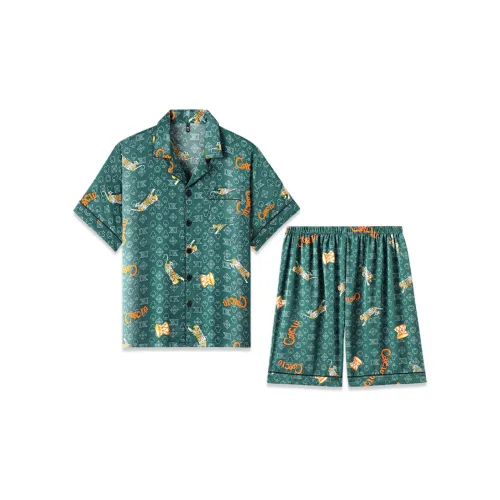 Good Fortune Пижамный комплект Мужской Изумрудно-зеленый