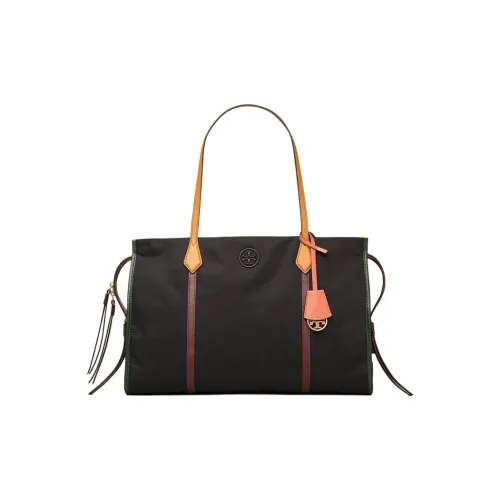 Tory Burch Perry Нейлон с кожаными вставками Одно плечо Сумка Женская Черная