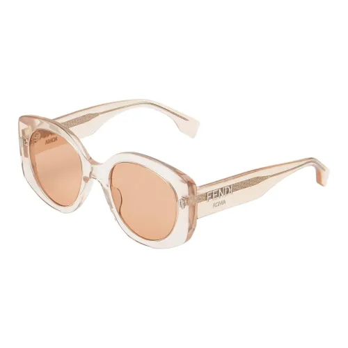 FENDI Ацетат OVAL SUNGLASSES Женские Прозрачный