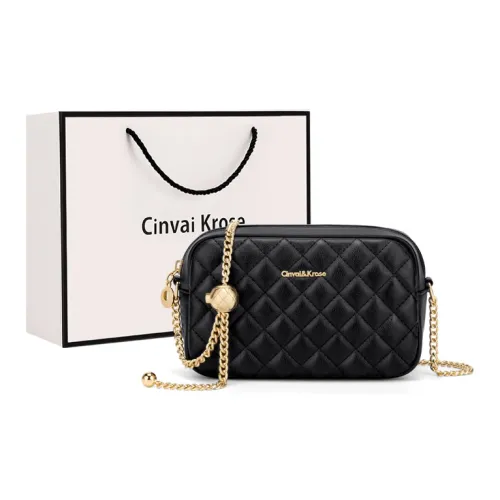 CinvaiKrose Сумка через плечо из коровьей кожи с синтетической кожей маленькая квадратная сумка маленькая женская экрю черный