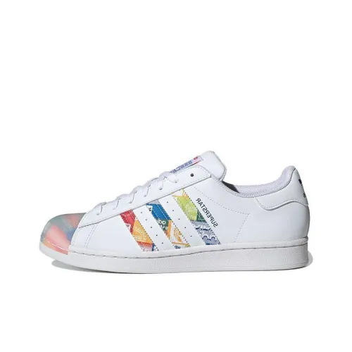 Adidas Originals Superstar Series Low Топ Скейтборд Кроссовки Унисекс Белый Желтый Синий
