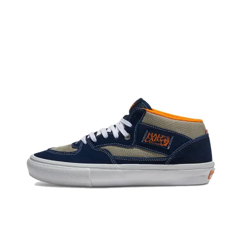 Vans Skate Half CAB MID Топ Кроссовки для скейтбординга Унисекс Рыжевато-коричневый