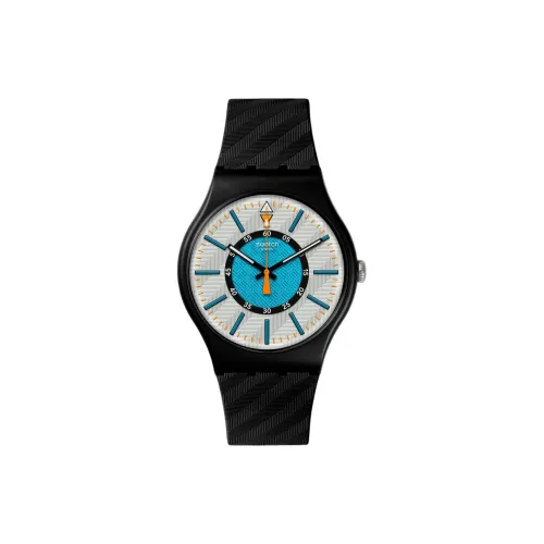 Swatch Quartz Механизм Мужские часы Циферблат 41 мм Серый Керамика Чехол часов Силиконовый ремешок