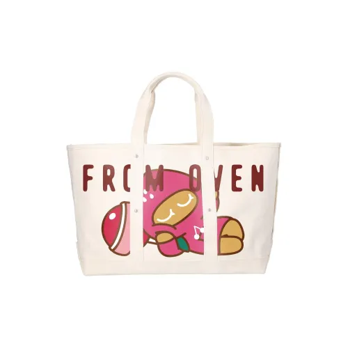 NEIKIDNIS COOKIERUN Коллаборация Хлопок Тоут Сумка Сумка для покупок Сумка на плечо Сумка Большая Женская Бежевая