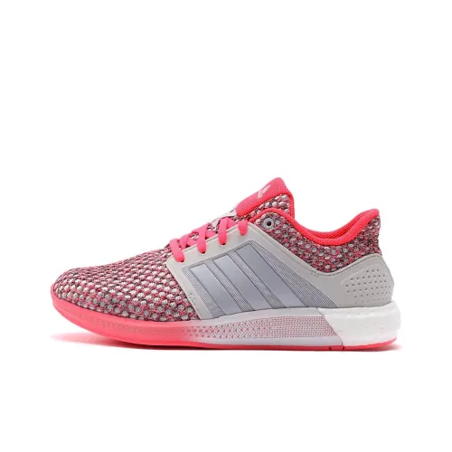 Adidas Амортизация Износостойкие Низкие Кроссовки для Бега Женские Серый Красный