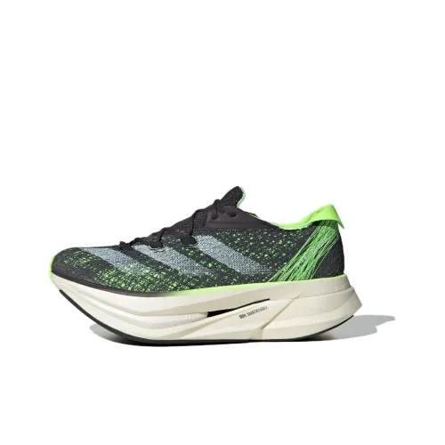 Adidas Adizero Prime X 2,0 Амортизация Устойчивость к истиранию Дышащие Низкие Кроссовки для бега Унисекс Черный Зеленый Белый